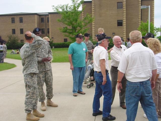 At the C Company area to join in on their welcome home party