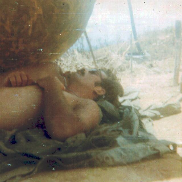 Glenn finding a nap spot