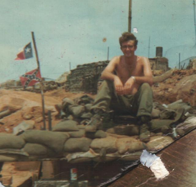 Glenn Green on bunker w rainbow