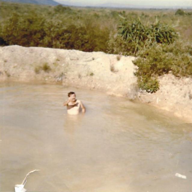 Glenn Green swim in bomb crator 001