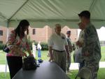 Capt. Bob Seitz (Col. Ret.) and his wife Robin chat with Bob von Almen and Top Bassett