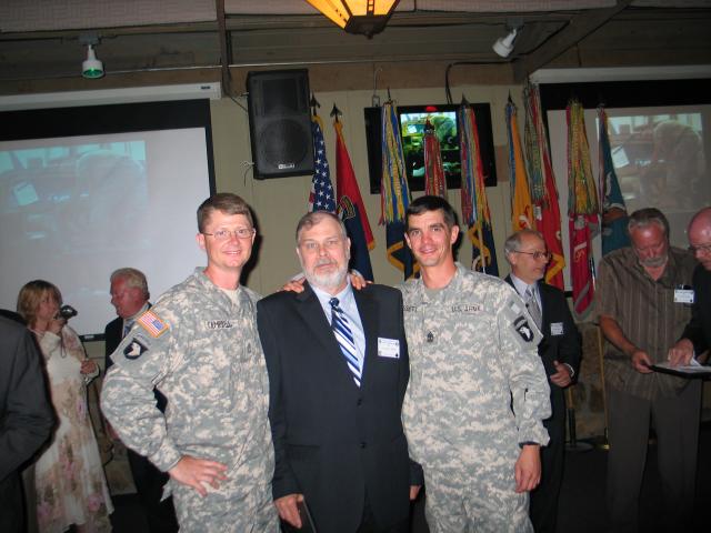 SSgt. Josh Campbell and Top Bassett enjoyed seeing the Charlie Company guys get the honors